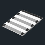 Bold Black And White Horizontal Stripes Notepad<br><div class="desc">Bold black and white graphic stripes decor in horizontal or in vertical fashion are a modern classic graphic design style that always make for a great custom gift for yourself or for someone special on your list, these are sure to make an impression on any festive occasions. Email us using...</div>
