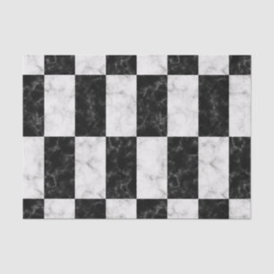 Bold Black and White Marble Pattern Tissue Paper