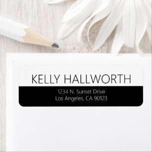 Bold Black and White Return Address