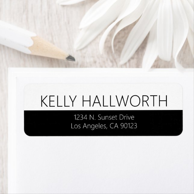 Bold Black and White Return Address (Insitu)