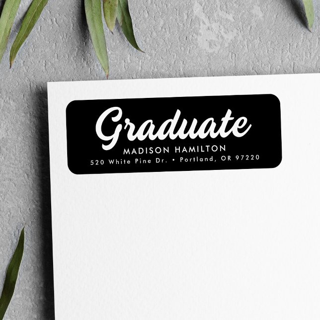 Bold Black and White Script Graduation (Creator Uploaded)