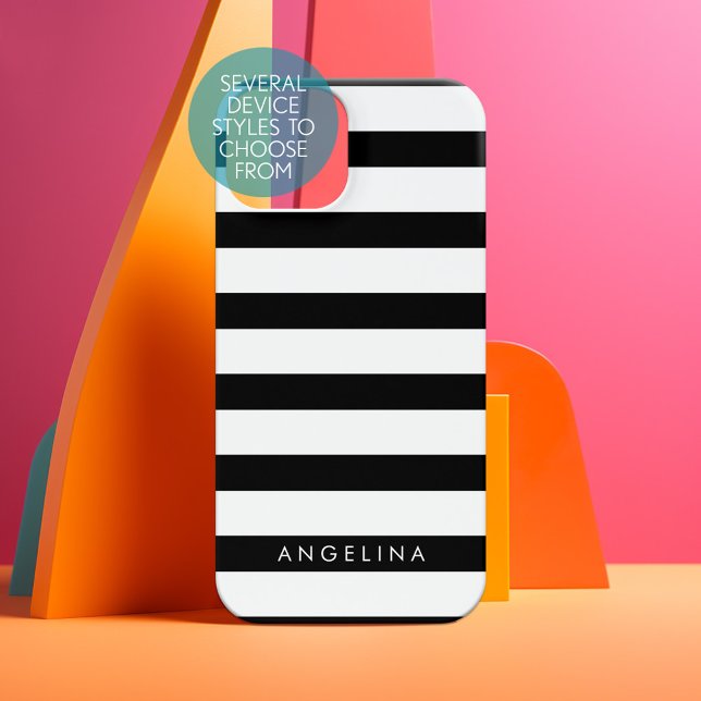 Bold Black and White Striped Pattern Samsung Galaxy S22 Case (Personalized Phone Case - Pick Your Device Style and Customize the Design)