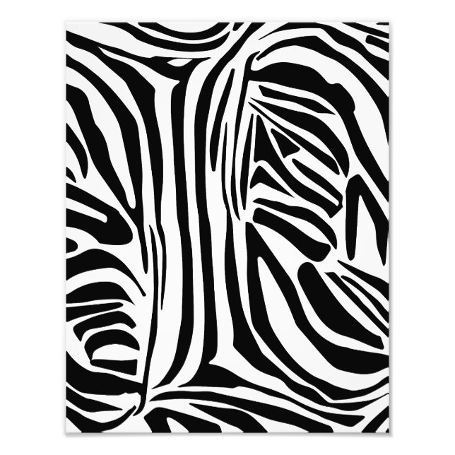 Bold Black and White Zebra Print Pattern (Front)