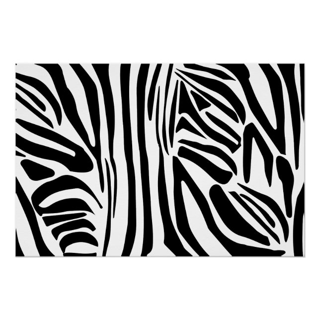 Bold Black and White Zebra Print Pattern (Front)