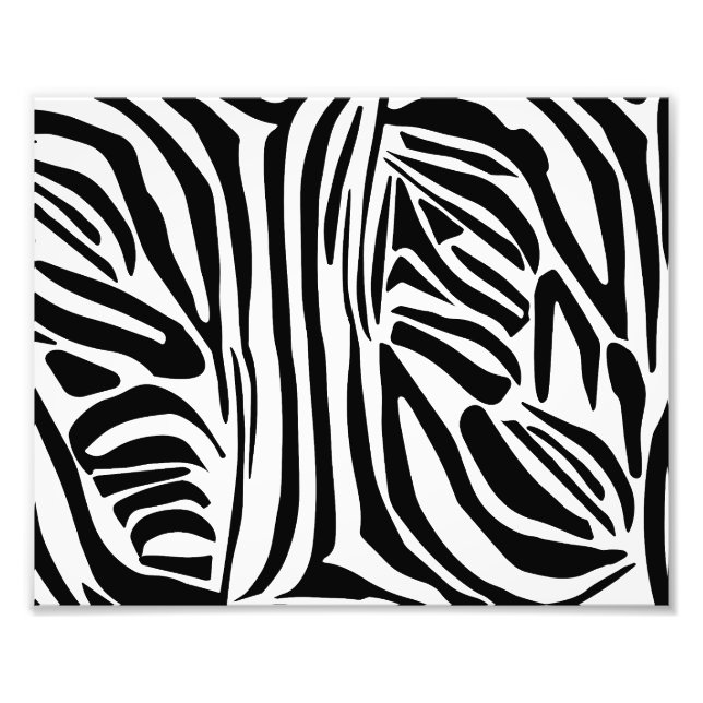 Bold Black and White Zebra Print Pattern (Front)