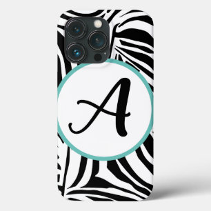 Bold Black and White Zebra Print Pattern iPhone 13 Pro Case