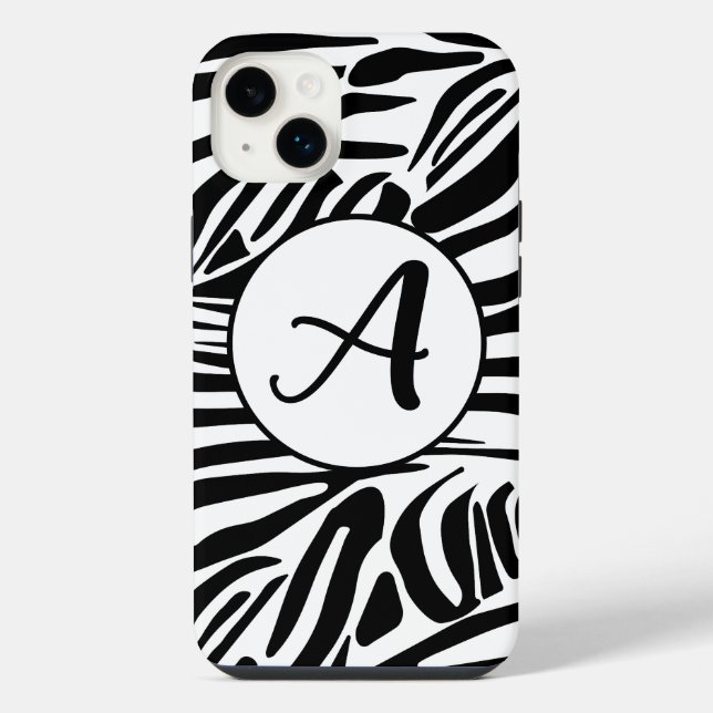 Bold Black and White Zebra Print Pattern iPhone Case (Back)