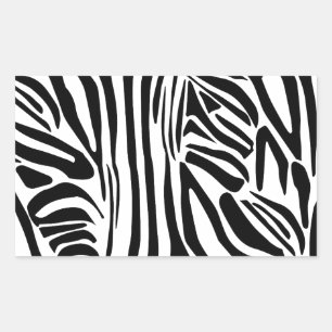 Bold Black and White Zebra Print Pattern Sticker