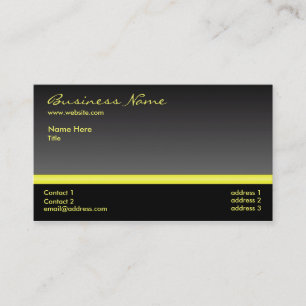 Bold Black and Yellow business card
