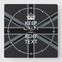 Bold Black Black Keep Calm Your Text Union Jack