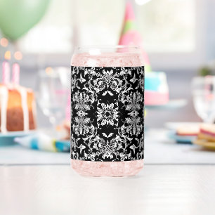 Bold Black Botanical Design: Striking Nature Can Glass
