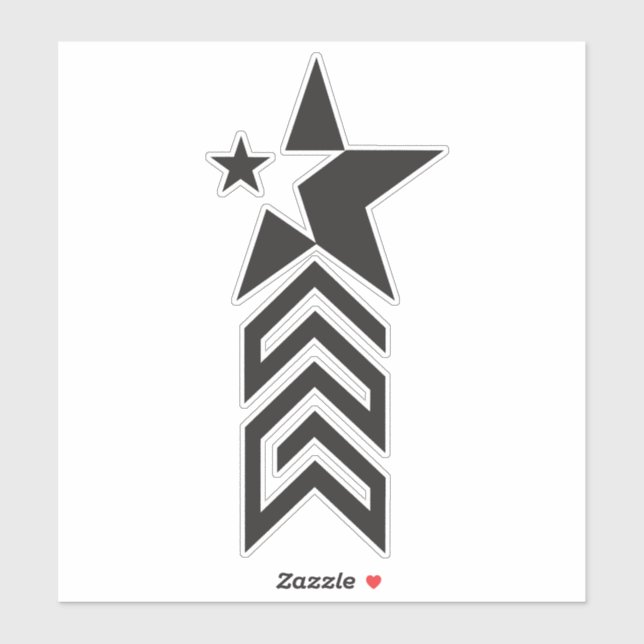 Bold Black Geometric Star (Sheet)