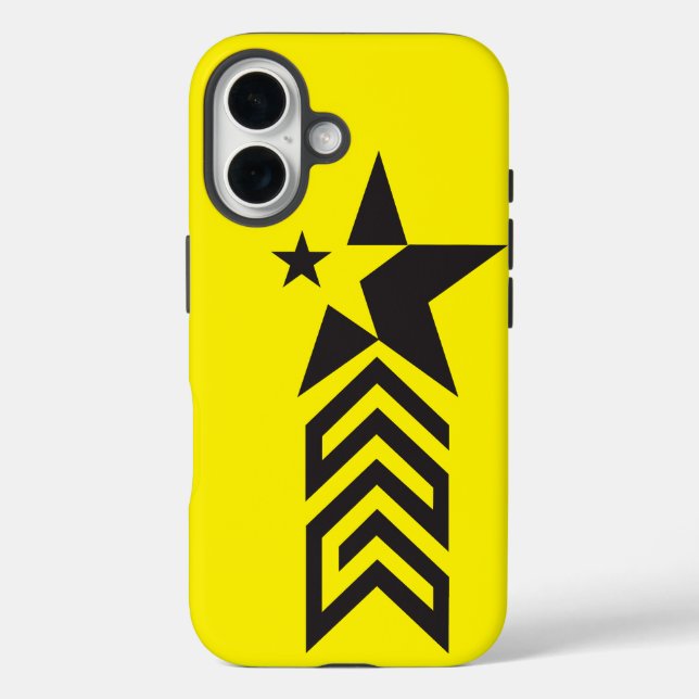 Bold Black Geometric Star Case-Mate iPhone Case (Back)