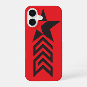 Bold Black Geometric Star iPhone 16 Case