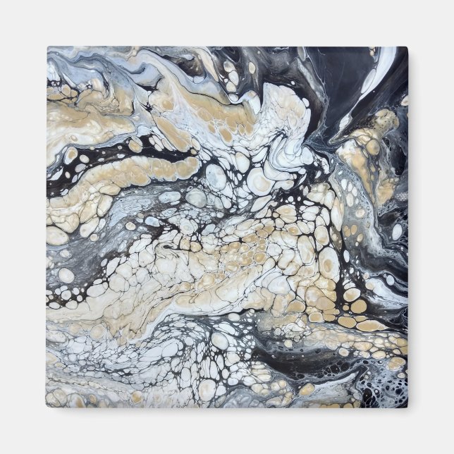 Bold Black Gold & White Magnet (Front)