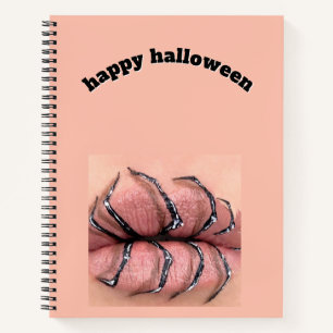 Bold Black Line Lips – Edgy Minimalist Lip Art Notebook