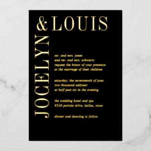 Bold Black Modern Wedding