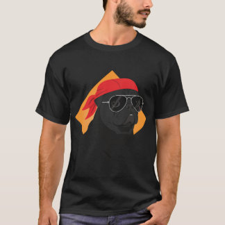 Bold Black Pug with Bandana and Sunglasses T-Shirt