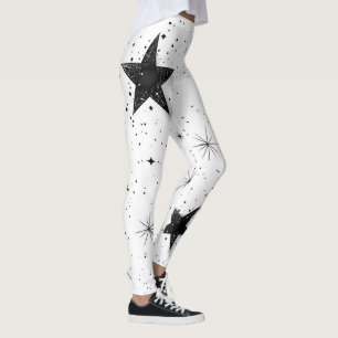 Bold Black Star Leggings