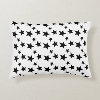 Bold Black Star Pattern – Modern Seamless Star  Accent Pillow