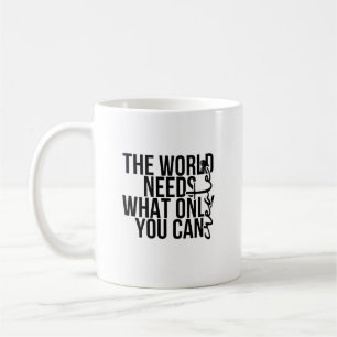 Bold Black Text Minimalist Empowering Inspire  Coffee Mug