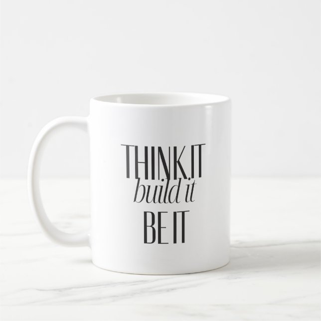 Bold Black Typography Inspire Action Creatives  Coffee Mug (Left)