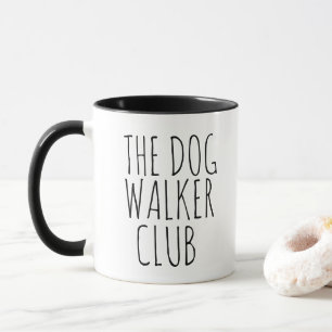 Bold Black Typography Professional Dog Walkers  Mug