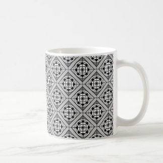 Bold Black & White Medalion Designer Coffee Mug #2