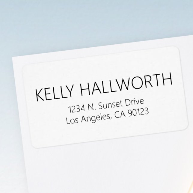 Bold Black & White Return Address Label (Creator Uploaded)