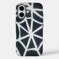 Bold Black & White Spider Web Geometric Pattern