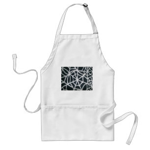 Bold Black & White Spider Web Geometric Pattern Standard Apron