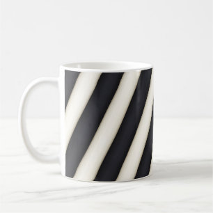 Bold Black & White Spiraling Stripes Coffee Mug