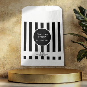 Bold Black & White Striped Business Display Event  Favour Bag