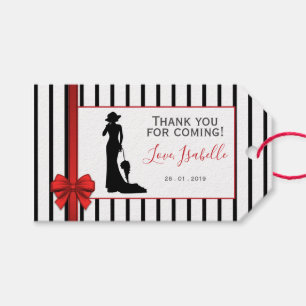 Bold Black & White THANK YOU FOR COMING! Gift Tag