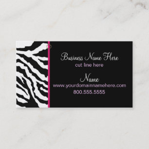 Bold Black & White Zebra Print Business Card