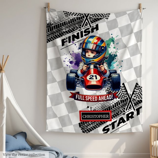 Bold Blanket Sport Car Driving Little Boy (Bold Blanket Sport Car Driving Little Boy)