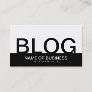 bold BLOG (colour customizable) Business Card