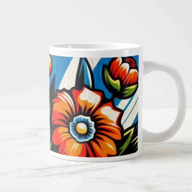 Bold Bloom Large Coffee Mug (Right)