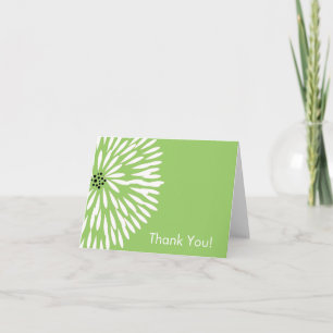 Bold Bloom White Flower w/ Sage Thank You Card