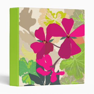 Bold Blooming Geraniums Florist Modern Binder