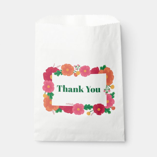 Bold Blooms Favour Bag (Front)