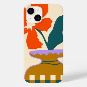 Bold Blooms in a Patterned Vase Case-Mate iPhone 14 Case
