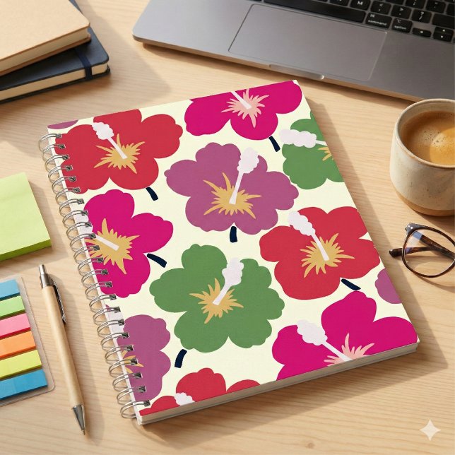 Bold Blooms Scribbles Multicolored  Notebook (Creator Uploaded)