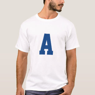 Bold Blue Alphabet Letter Mens T-Shirt