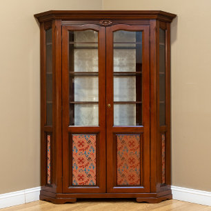 Bold Blue and Red Leaves Pattern Decoupage Tissue Paper