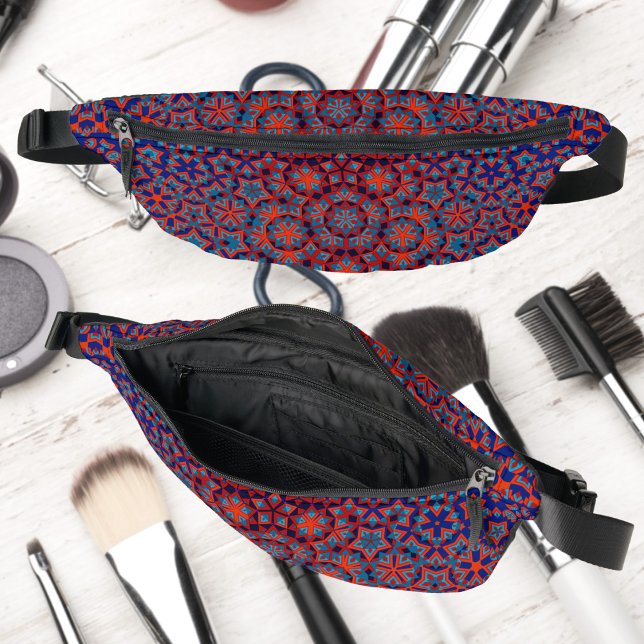 Bold Blue And Red Pattern Fanny Pack (Creator Uploaded)