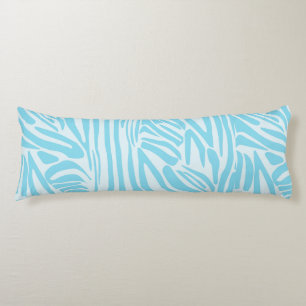 Bold Blue and White Zebra Print Body Pillow
