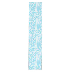 Bold Blue and White Zebra Print Medium Table Runner