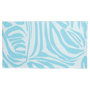Bold Blue and White Zebra Print Pillowcase