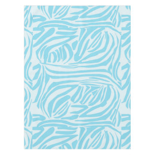 Bold Blue and White Zebra Print Tablecloth
